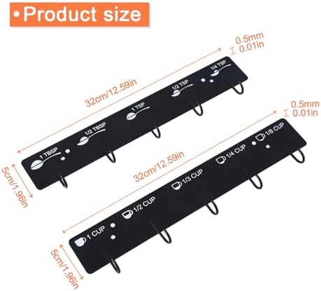 Measuring Cups and Spoons Hanging Rack Screw Adhesive 2pcs