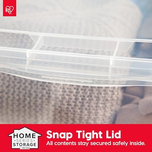 IRIS USA 20-Pack 6 Qt Storage Bins with Lids, Clear