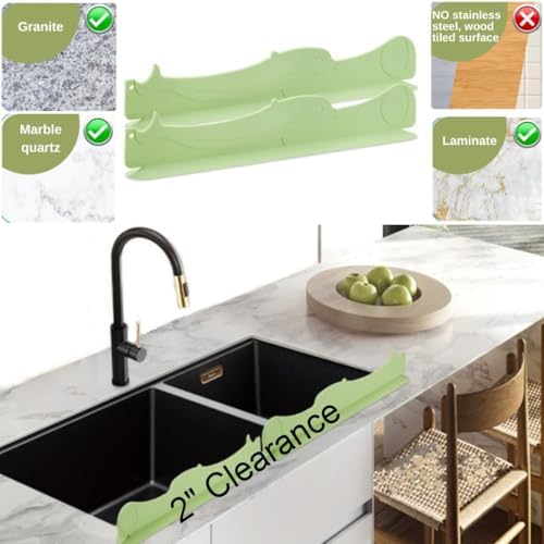 Silicone Kitchen Sink Water Splash Guard Protector for Single or
