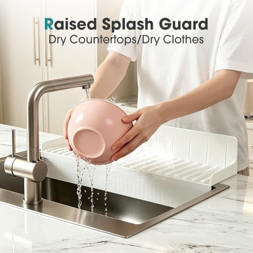 Snuggery 20"x4" Silicone Sink Edge Protector&Splash Guard with Suction