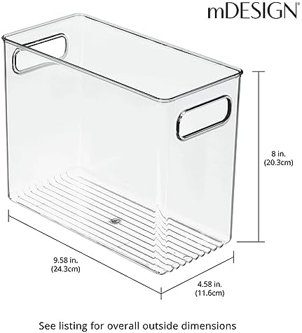 mDesign Plastic Modern Kitchen, Pantry Food Storage Container Bin w
