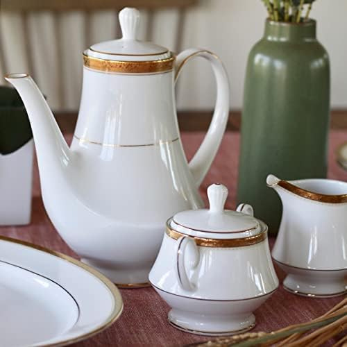 Noritake Charlotta Gold Sugar and Creamer Set