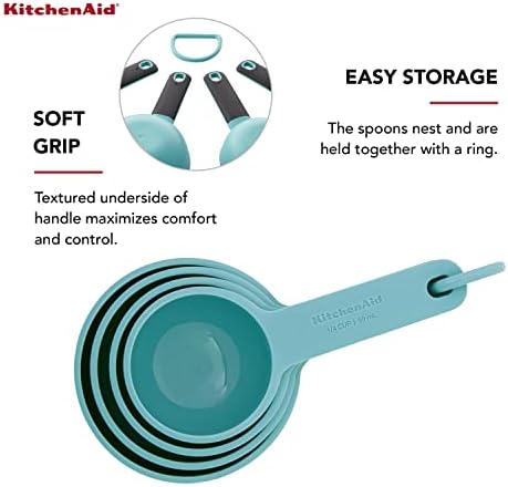 KitchenAid Measuring Cups, Set Of 4, Aqua Sky