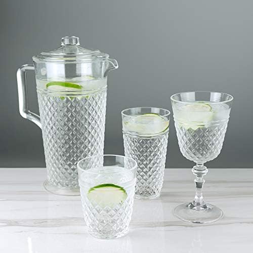 PG Acrylic Water Pitcher - 80oz Clear Plastic Pitcher With Lid