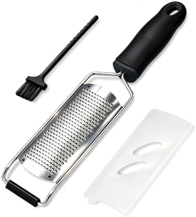 Cheese Grater & Lemon Zester,Stainless Steel Hand Grater for Garlic