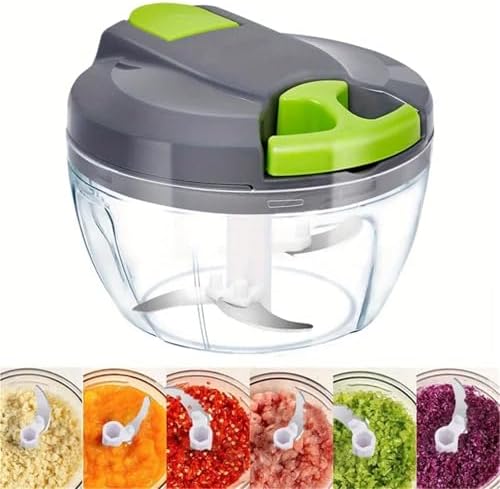 Manual Garlic Chopper - Hand Pull String Vegetable Cutter For Onions