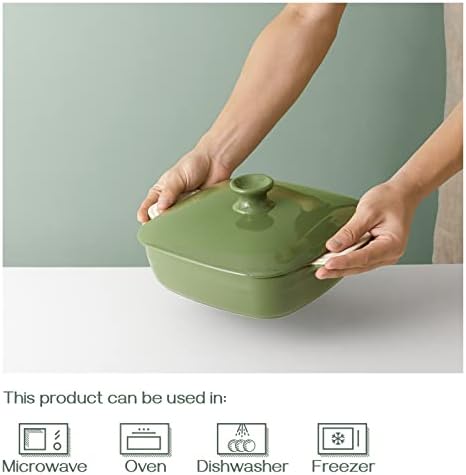 DOWAN Casseroles dish with lids, Ceramic Baking Dish With Lid