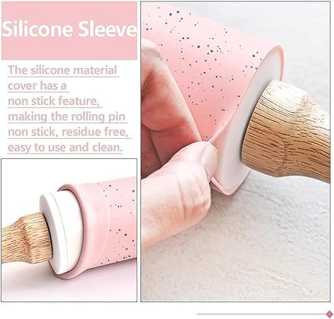 Silicone Rolling Pin for Baking, 15Inch Pastry Dough Roller - Image 3