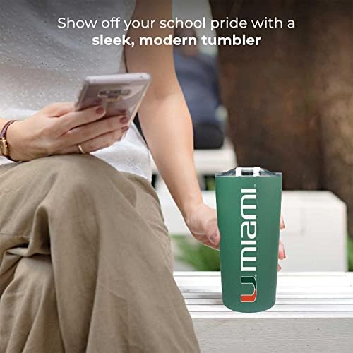 Miami Hurricanes NCAA 18oz Stainless Steel Insulated Tumbler BPA-Free