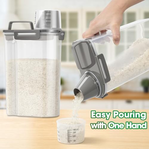 TBMax Rice Container Cereal Storage Container 2 Pack 5 Lbs, Kitchen