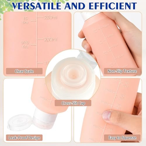 4Pcs Condiment Squeeze Bottles, 16 oz Silicone Squeeze Bottles For