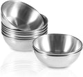8 Pack 3.2inch Stainless Steel Sauce Dishes Mini Individual Saucers