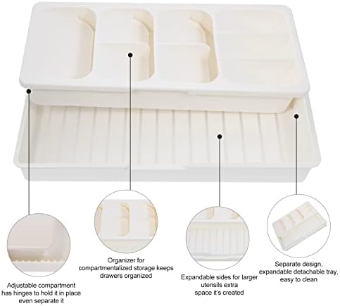 Kitchen Drawer Organizer Tray,Expandable Cutlery Silverware Organizer