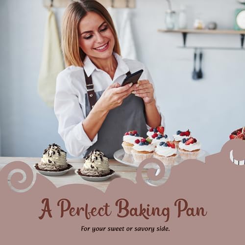 KitchenDance Disposable Aluminum Shallow Tart Pan- 41/4 Inches Round