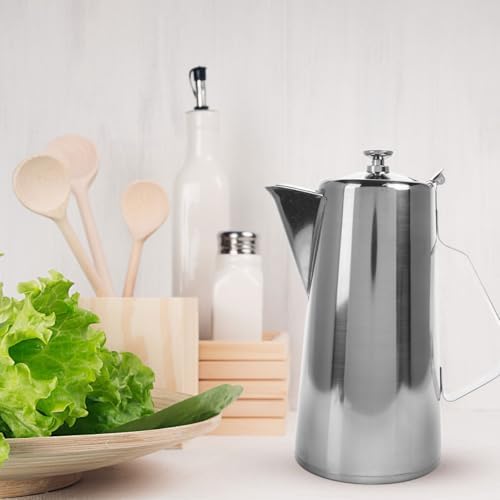 VOSAREA Stainless Steel Water Pitcher with Lid 2L Large Capacity Milk