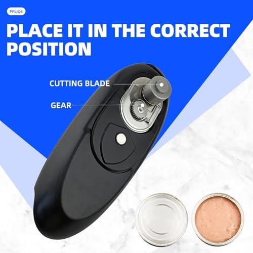 Gray Cordless Electric Can Opener, Rechargeable Kitchen Gadget