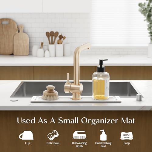 Eormoe Stone Faucet Mat for Kitchen Sink – Diatomite Drying Stone Mat