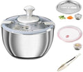 Large Salad Spinner with Storage Lid, 5.29QT Stainless Steel