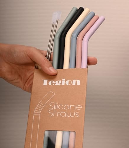 Pastel Color 14” Extra Long Silicone Replacement Straw for 40 oz
