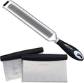 Hand-held Stainless Steel Lemon Zester & Bench Scraper