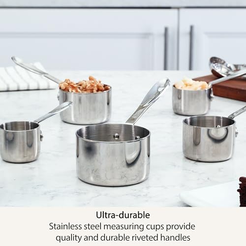 All-Clad Stainless Steel 5-Piece Measuring Cup Set, Kitchen Tools, 5 piece