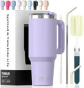 40 oz Tumbler with Handle,Tumbler with Lid and Straw,Double Wall