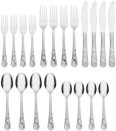 Cambridge Felicity Sand 20-Piece 18/0 Silverware Set for 4, Flatware