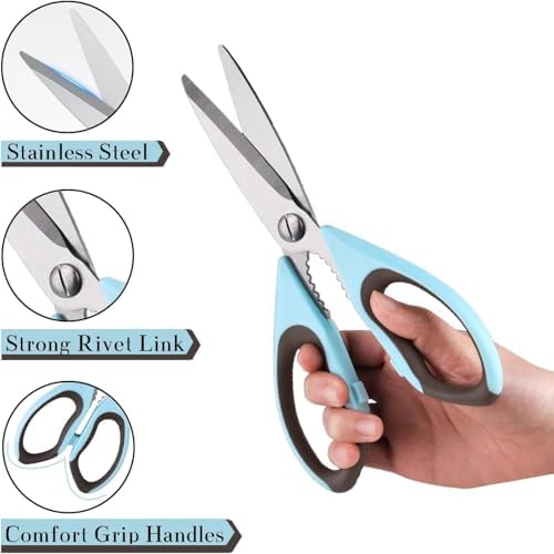 2 Pack Heavy Duty Scissors Kitchen Shears with Magnetic