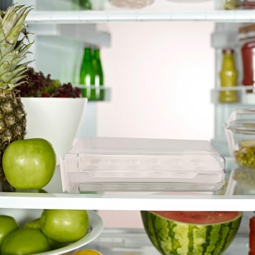 Drawer Egg Holder Reusable Plastic Storage Box Stackable for Fridge