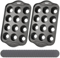 2 Pack Mini Cheesecake Pans Removable Bottom 12 Cavity Mini Cupcake