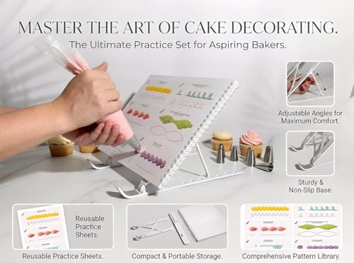 Cake Practice Decorating Board with Adjustable Stand Thickened