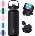 TOURIT 24 oz Insulated Stainless Steel Water Bottle, Obsidian