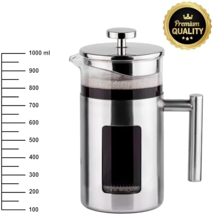 Glass French Press Coffee Maker, 34 oz