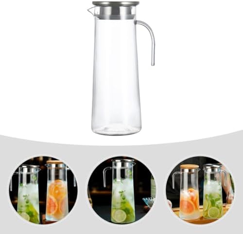 1.2L Acrylic Beverage Pitcher with Lid, 1200ml Large Capacity Water