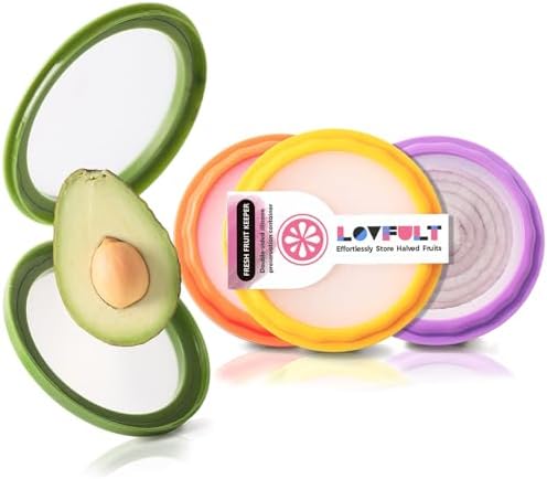 Onion Storage and Avocado Saver - 4-Piece Set Silicone Fruit Storage