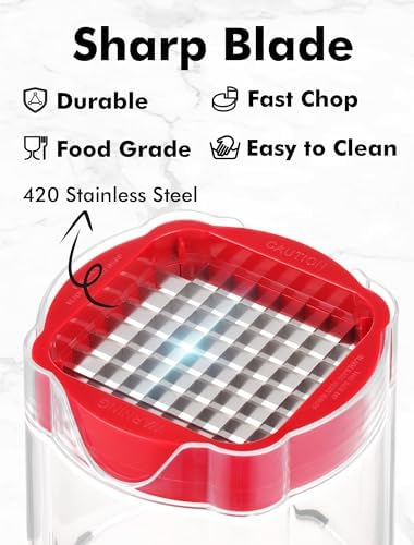 Geedel French Fry Cutter, 3 Blades