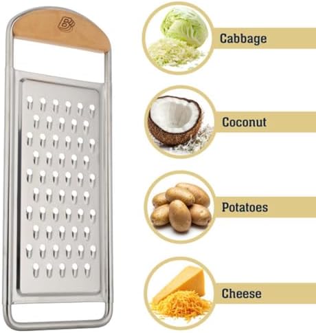 Kings County Tools Handheld Flat Food Grater, 12” x 4.5”