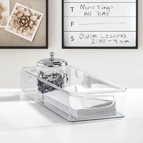 iDesign Slim Extra Long Clear Storage Bin