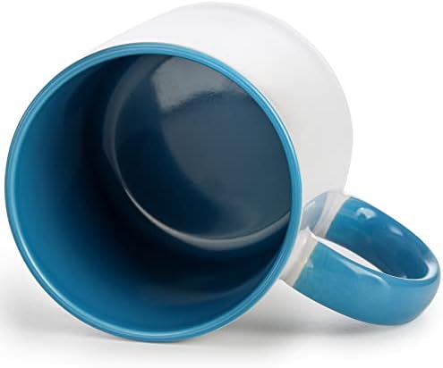 AVLA 6 Packs Porcelain Sublimation Mugs, 12 OZ Blank Drinking Cups