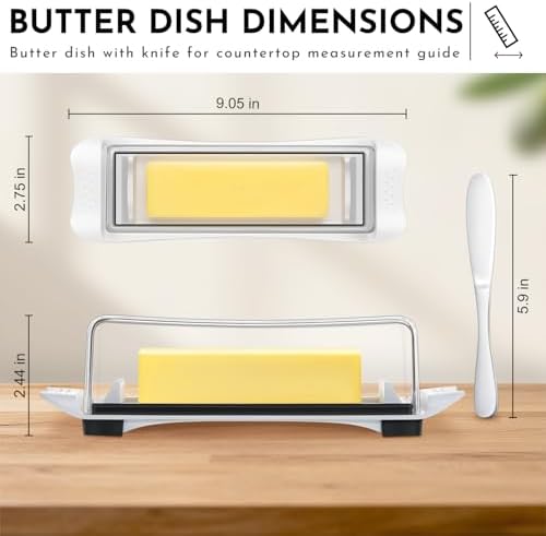 Butter Disher with Lid, IKOCO Butter Keeper Container for Refrigerator