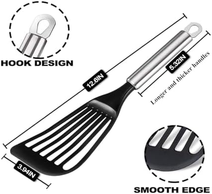 Tenta Kitchen Nonstick cookware Thin Fish Spatula Turner Flexible