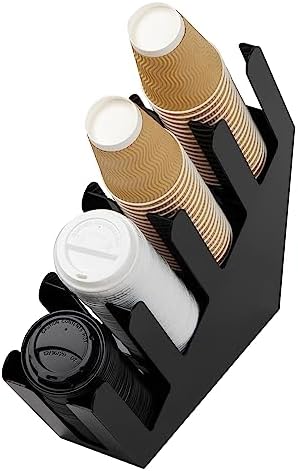 Mind Reader Cup and Lid Dispenser, Black