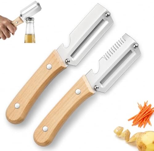 Multifunctional Vegetable Peeler Set, 2 Pack Ultra Sharp Stainless