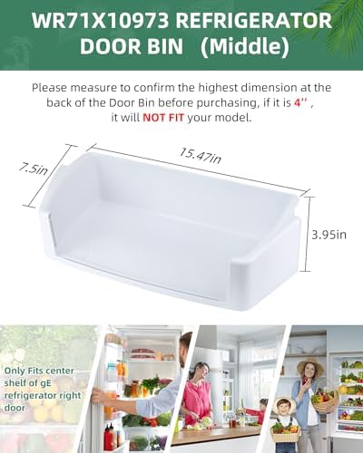 AMI PARTS WR71X10973 WR71X10607 Refrigerator Door Bin Middle