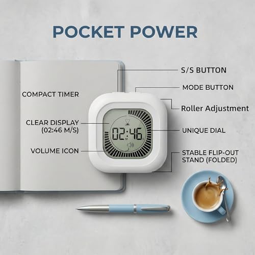 Visual Timer for Kids, 99-Minute Countdown Clock, Magnetic