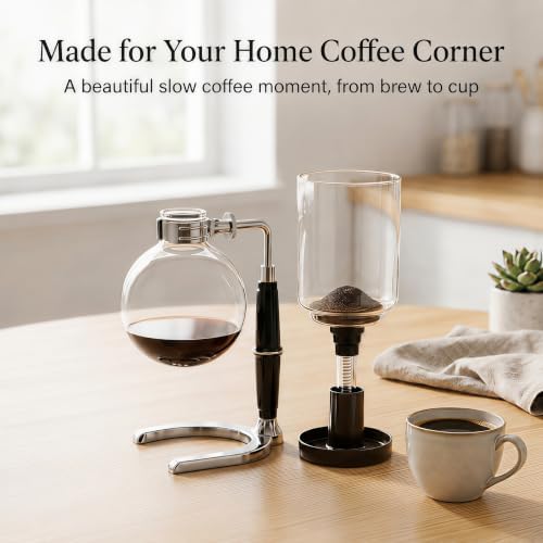 Siphon Coffee Maker, 20 oz Glass Vacuum Brewer