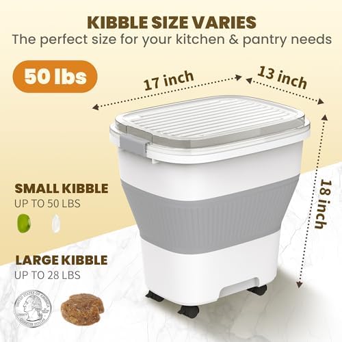 HOYTAMDAR 50 Lbs Collapsible Airtight Rice Container