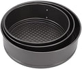 Hidyliu Non Stick Springform Cake Pan Set, 3 Pcs (18/20/22)