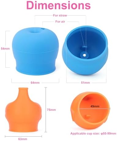 5 Pack Silicone Sippy Cup Lids