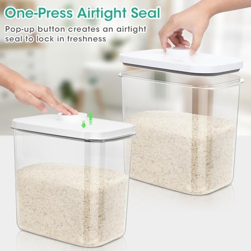 Large Rice Storage Container 20 - 25 Lbs, Airtight Dry Food Flour